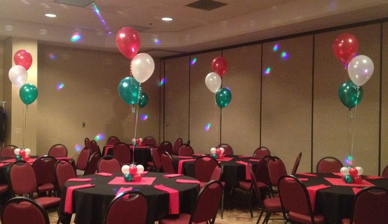 Christmas Party Decor And Christmas Balloon Bouquets