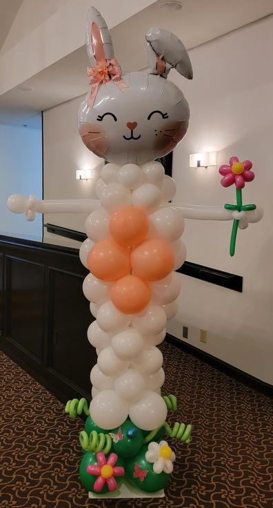 Colorful Easter Eggs Balloon Centerpiece