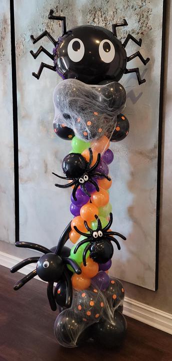 Cauldron Halloween Balloon Column
