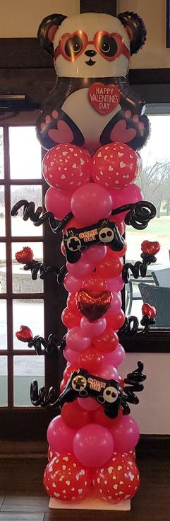 Valentine Heart Balloon Column