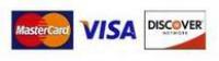 We accept Visa, Master Card, Discover 